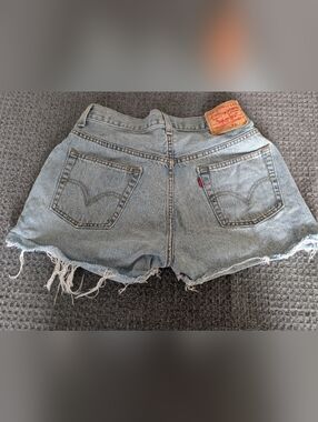 Levi's Light Blue Denim Cutoff Shorts - Women's